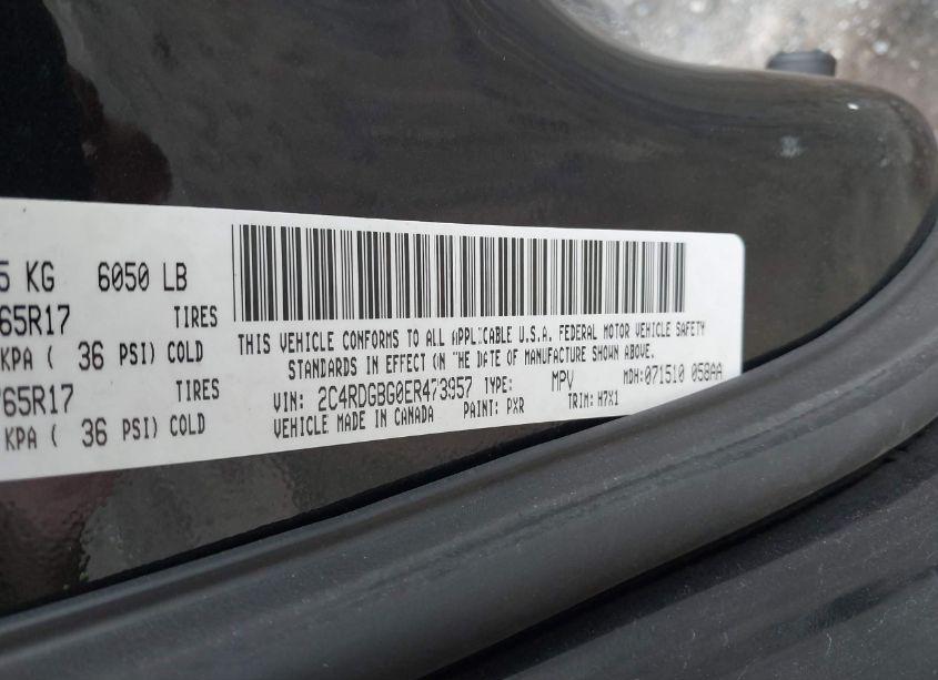 Photo 9 of 2014 Dodge Grand CARAVAN AMERICAN VALUE PKG (VIN 2C4RDGBG0ER473957)