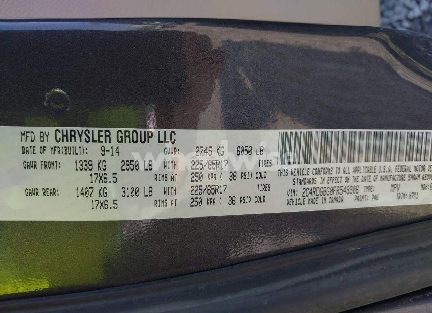 Photo 9 of 2015 Dodge Grand CARAVAN AMERICAN VALUE PKG (VIN 2C4RDGBG0FR549906)