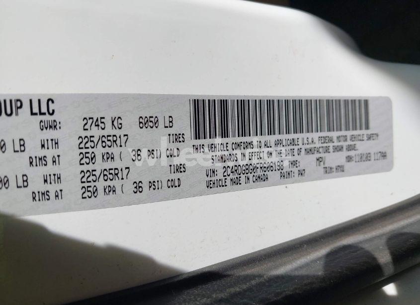 Photo 9 of 2015 Dodge Grand CARAVAN AMERICAN VALUE PKG (VIN 2C4RDGBG0FR606198)