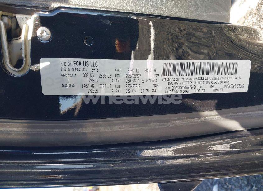 Photo 9 of 2016 Dodge Grand CARAVAN SE PLUS (VIN 2C4RDGBG0GR378494)