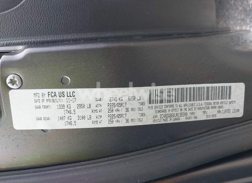 Photo 9 of 2018 Dodge Grand CARAVAN SE PLUS (VIN 2C4RDGBG0JR135209)