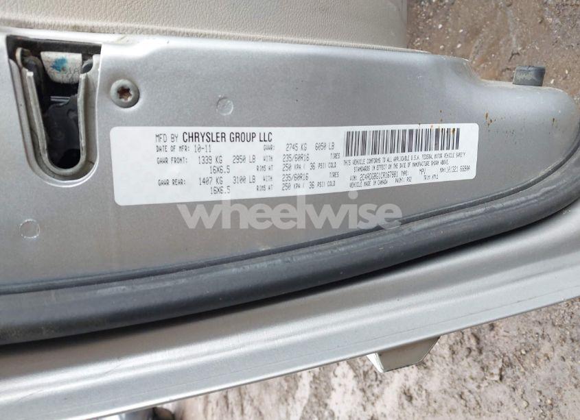 Photo 9 of 2012 Dodge Grand CARAVAN SE/AVP (VIN 2C4RDGBG1CR167881)