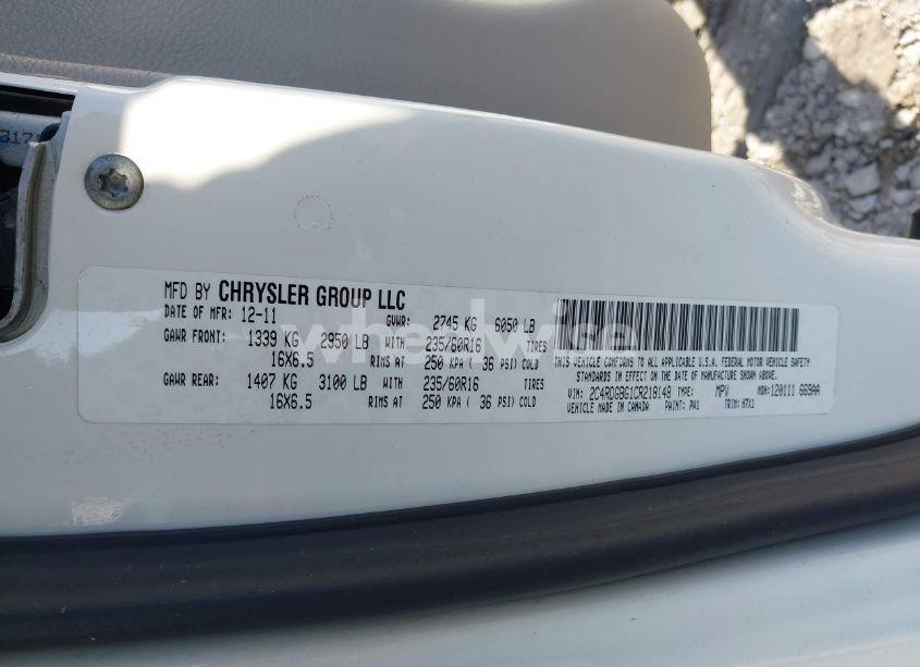 Photo 9 of 2012 Dodge Grand CARAVAN SE/AVP (VIN 2C4RDGBG1CR218148)