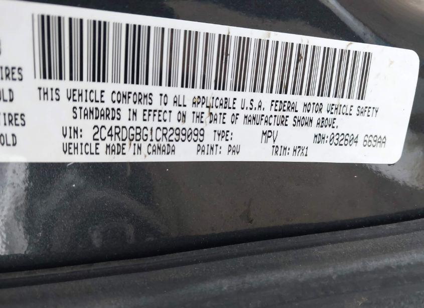 Photo 9 of 2012 Dodge Grand CARAVAN SE/AVP (VIN 2C4RDGBG1CR299099)