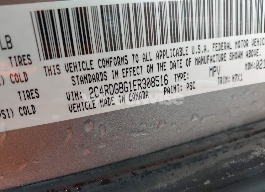 Photo 9 of 2014 Dodge Grand CARAVAN SE (VIN 2C4RDGBG1ER308516)