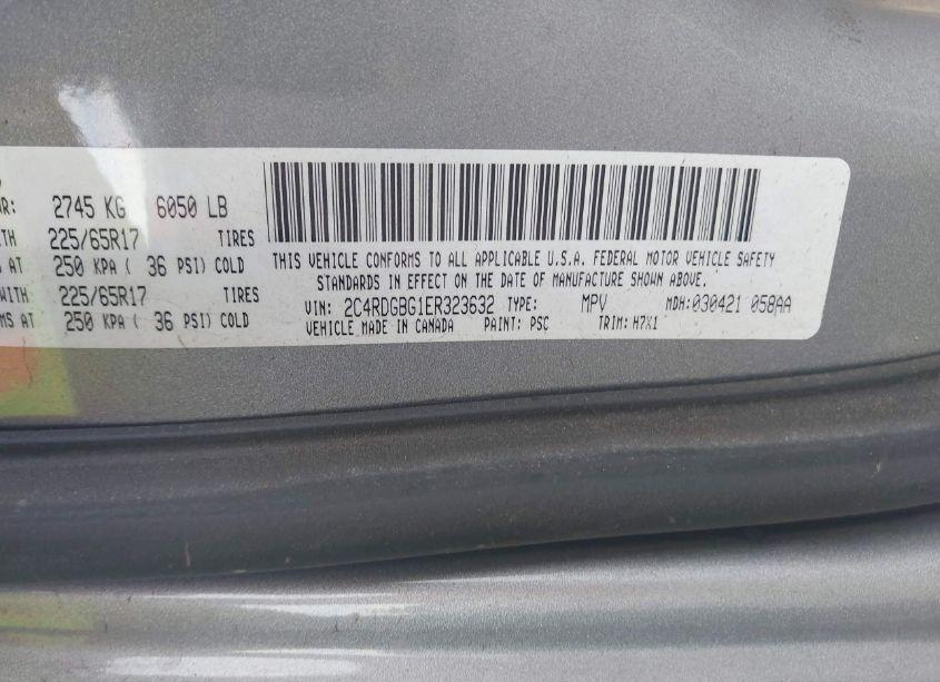 Photo 9 of 2014 Dodge Grand CARAVAN AMERICAN VALUE PKG/SE/SE 30TH ANNIVERSARY (VIN 2C4RDGBG1ER323632)