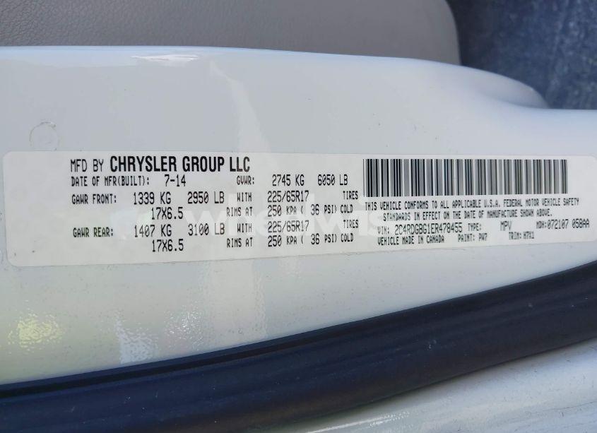 Photo 9 of 2014 Dodge Grand CARAVAN SE (VIN 2C4RDGBG1ER478455)