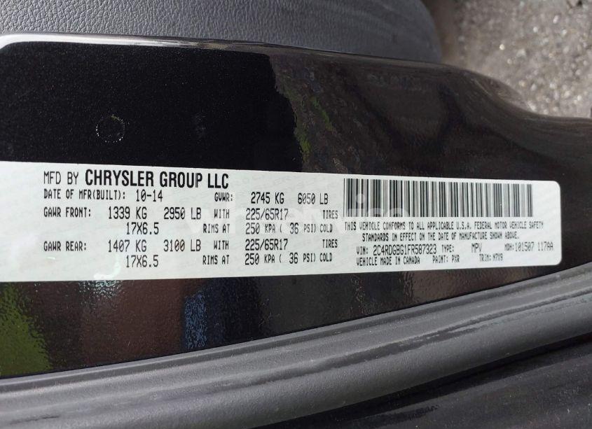 Photo 9 of 2015 Dodge Grand CARAVAN SE (VIN 2C4RDGBG1FR587323)