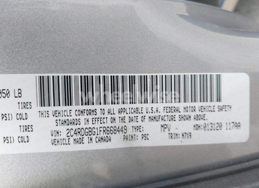 Photo 9 of 2015 Dodge Grand CARAVAN SE (VIN 2C4RDGBG1FR668449)