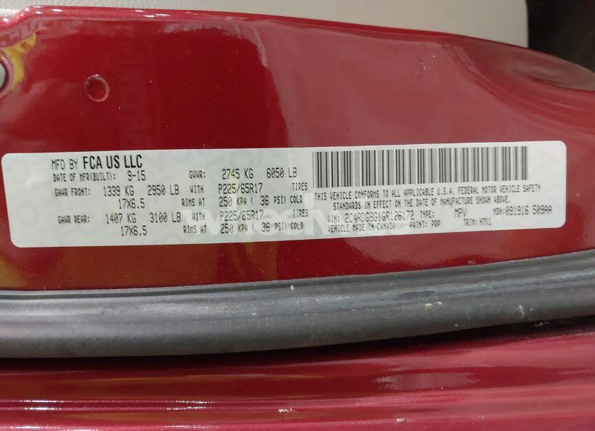 Photo 9 of 2016 Dodge Grand CARAVAN SE (VIN 2C4RDGBG1GR126172)