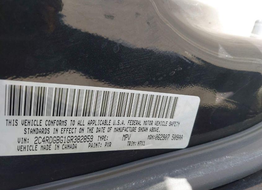 Photo 9 of 2016 Dodge Grand CARAVAN AMERICAN VALUE PKG (VIN 2C4RDGBG1GR382859)