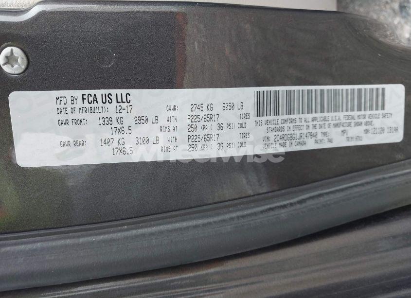 Photo 9 of 2018 Dodge Grand CARAVAN SE (VIN 2C4RDGBG1JR147840)