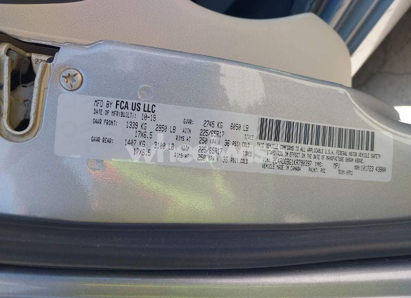 Photo 9 of 2019 Dodge Grand CARAVAN SE (VIN 2C4RDGBG1KR790397)