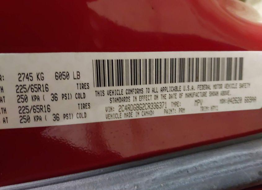 Photo 9 of 2012 Dodge Grand CARAVAN SE/AVP (VIN 2C4RDGBG2CR336371)