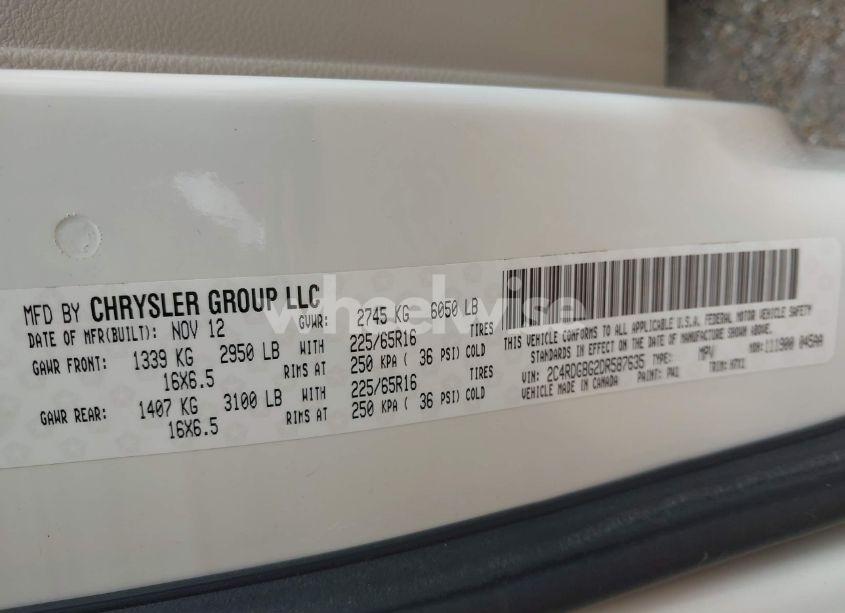 Photo 9 of 2013 Dodge Grand CARAVAN AMERICAN VALUE PKG (VIN 2C4RDGBG2DR587635)