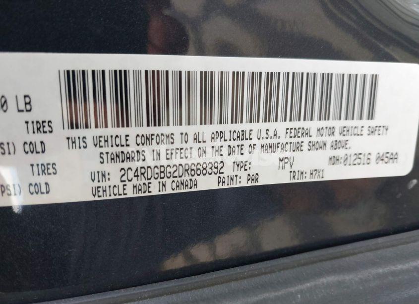 Photo 9 of 2013 Dodge Grand CARAVAN SE (VIN 2C4RDGBG2DR668392)
