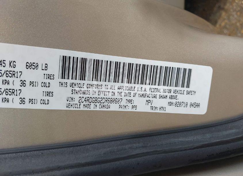 Photo 9 of 2013 Dodge Grand CARAVAN SE (VIN 2C4RDGBG2DR680607)