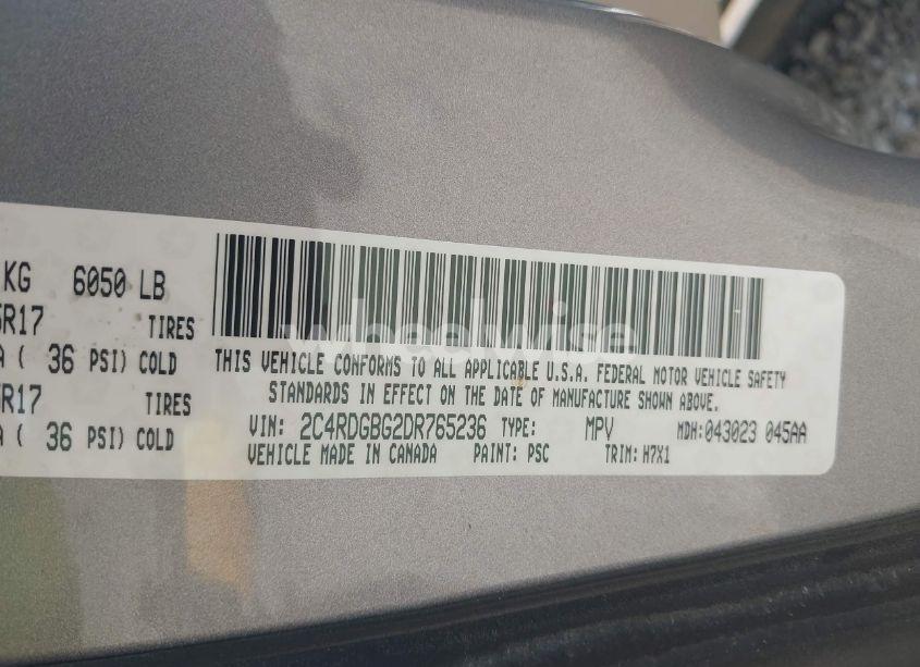 Photo 9 of 2013 Dodge Grand CARAVAN AMERICAN VALUE PKG (VIN 2C4RDGBG2DR765236)
