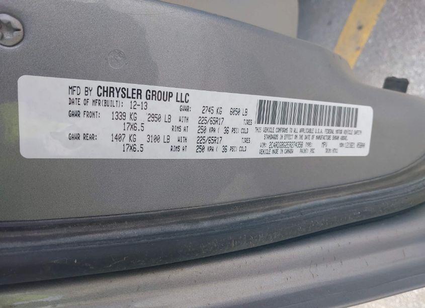 Photo 9 of 2014 Dodge Grand CARAVAN SE (VIN 2C4RDGBG2ER274358)