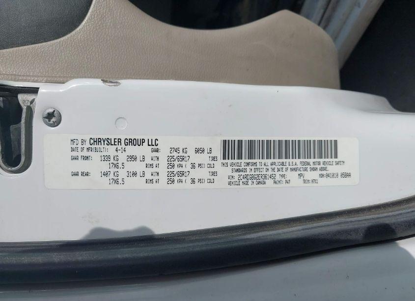 Photo 9 of 2014 Dodge Grand CARAVAN SE (VIN 2C4RDGBG2ER361452)