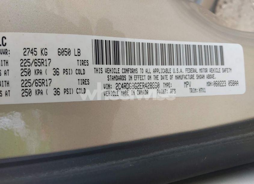 Photo 9 of 2014 Dodge Grand CARAVAN SE (VIN 2C4RDGBG2ER428860)