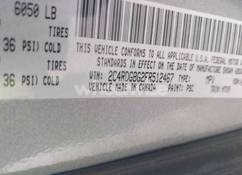 Photo 9 of 2015 Dodge Grand CARAVAN SE (VIN 2C4RDGBG2FR512467)