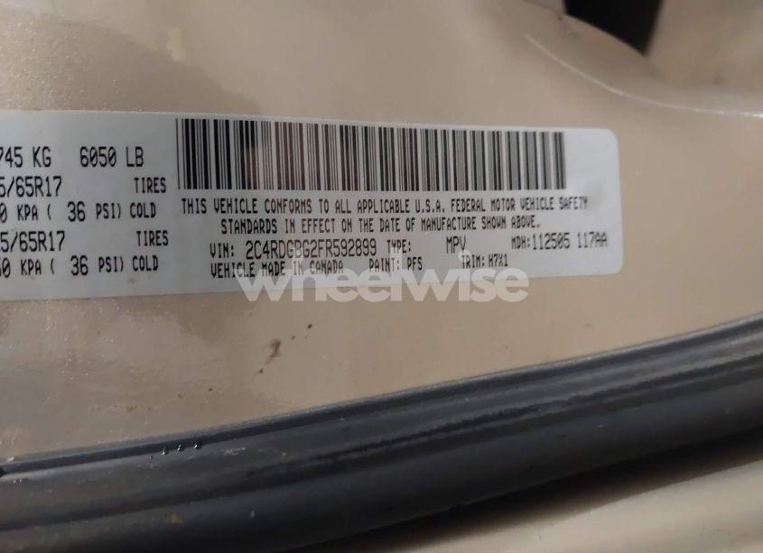 Photo 9 of 2015 Dodge Grand CARAVAN (VIN 2C4RDGBG2FR592899)