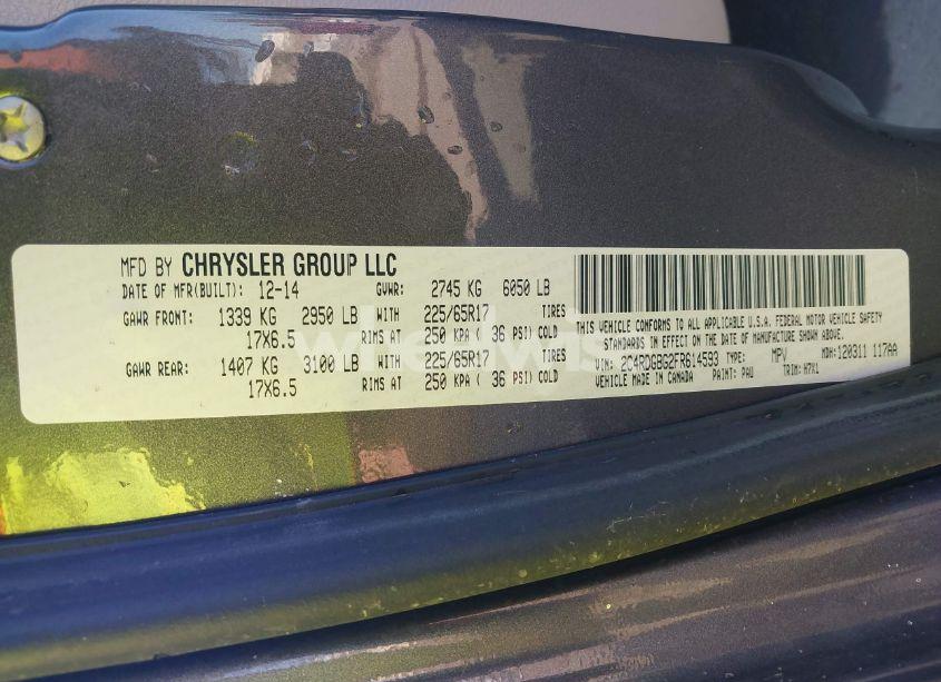 Photo 9 of 2015 Dodge Grand CARAVAN SE (VIN 2C4RDGBG2FR614593)