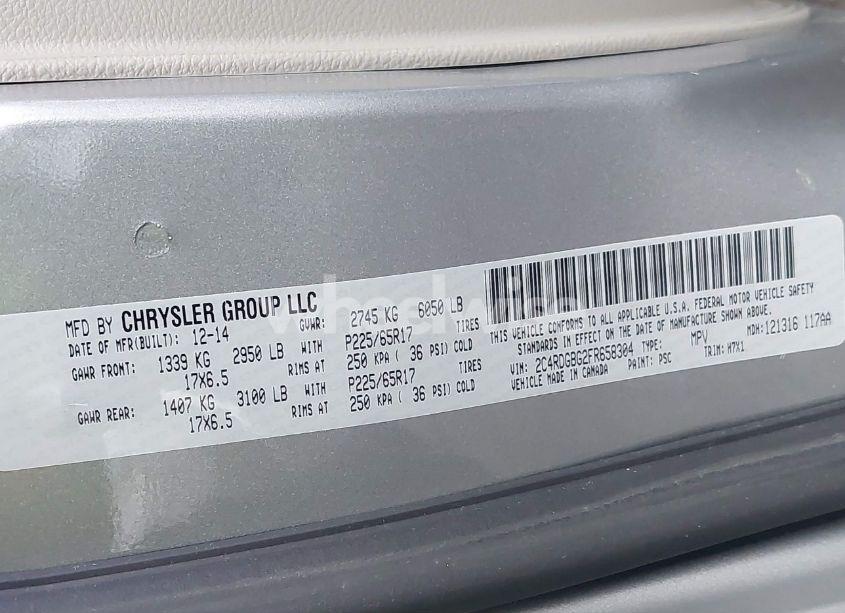 Photo 9 of 2015 Dodge Grand CARAVAN SE (VIN 2C4RDGBG2FR658304)
