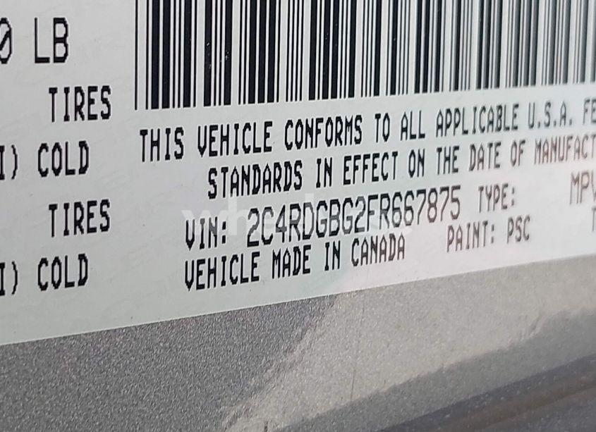 Photo 9 of 2015 Dodge Grand CARAVAN SE (VIN 2C4RDGBG2FR667875)