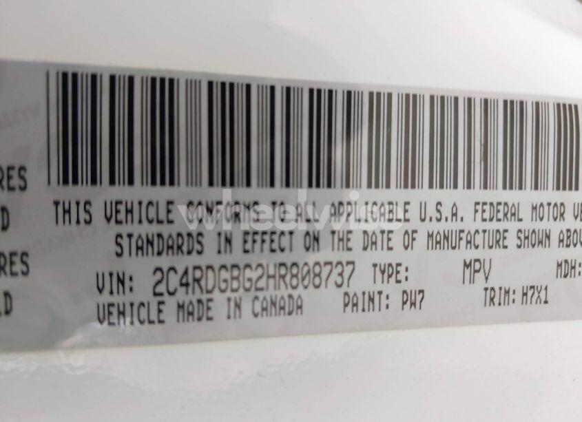 Photo 9 of 2017 Dodge Grand CARAVAN SE (VIN 2C4RDGBG2HR808737)