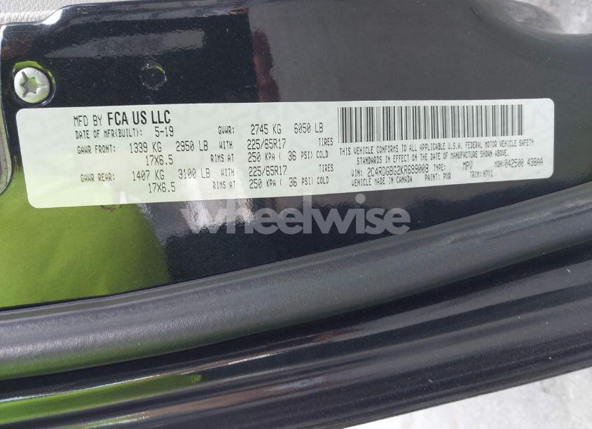 Photo 9 of 2019 Dodge Grand CARAVAN SE (VIN 2C4RDGBG2KR699008)