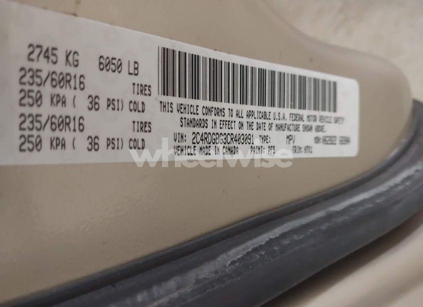 Photo 9 of 2012 Dodge Grand CARAVAN SE/AVP (VIN 2C4RDGBG3CR403091)