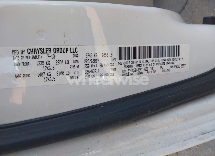 Photo 9 of 2014 Dodge Grand CARAVAN SE (VIN 2C4RDGBG3ER114358)