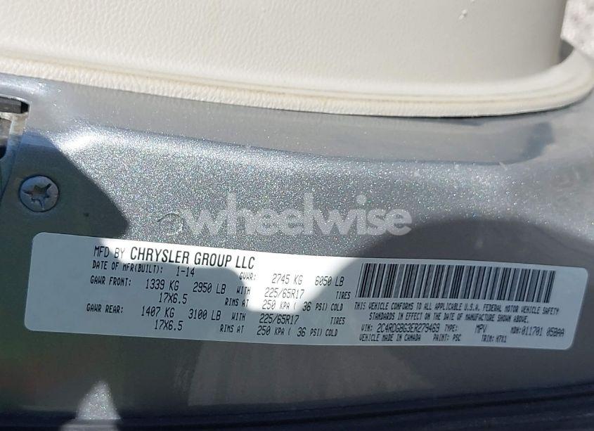 Photo 9 of 2014 Dodge Grand CARAVAN SE (VIN 2C4RDGBG3ER279469)