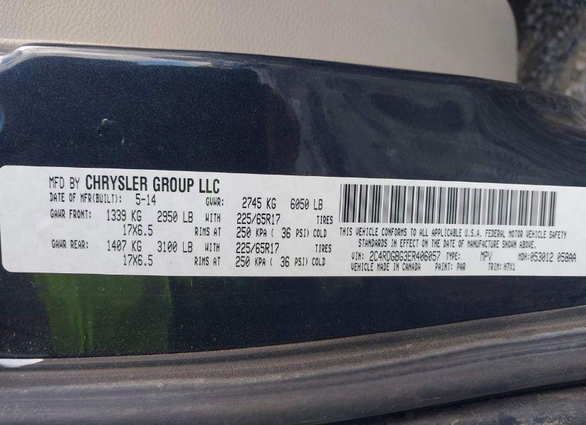 Photo 9 of 2014 Dodge Grand CARAVAN SE (VIN 2C4RDGBG3ER406057)