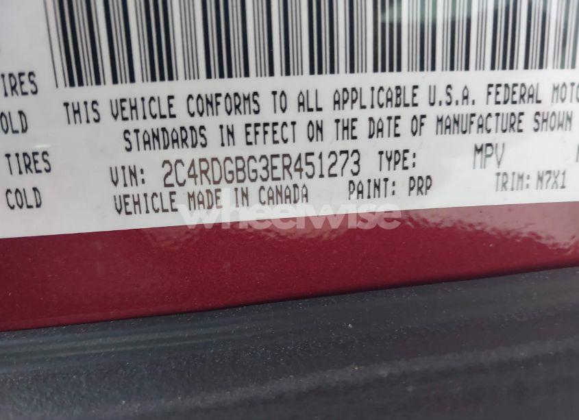 Photo 9 of 2014 Dodge Grand CARAVAN SE 30TH ANNIVERSARY (VIN 2C4RDGBG3ER451273)