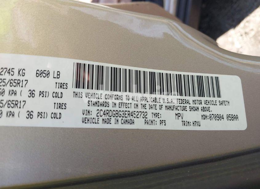 Photo 9 of 2014 Dodge Grand CARAVAN AMERICAN VALUE PKG (VIN 2C4RDGBG3ER452732)