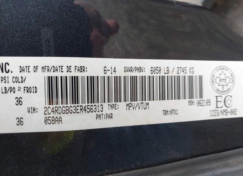 Photo 9 of 2014 Dodge Grand CARAVAN SE/SXT (VIN 2C4RDGBG3ER456313)