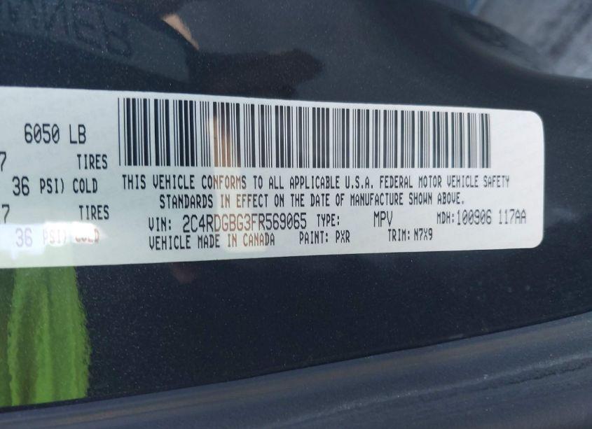 Photo 9 of 2015 Dodge Grand CARAVAN SE (VIN 2C4RDGBG3FR569065)