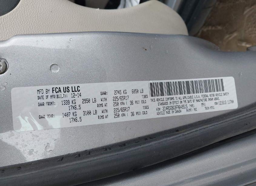 Photo 9 of 2015 Dodge Grand CARAVAN AMERICAN VALUE PKG (VIN 2C4RDGBG3FR649515)