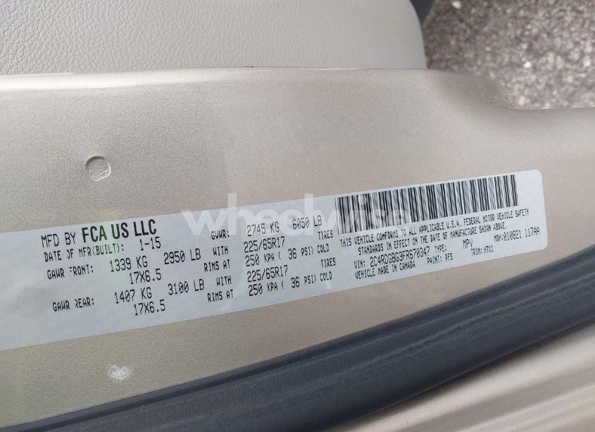 Photo 9 of 2015 Dodge Grand CARAVAN AMERICAN VALUE PKG (VIN 2C4RDGBG3FR670347)