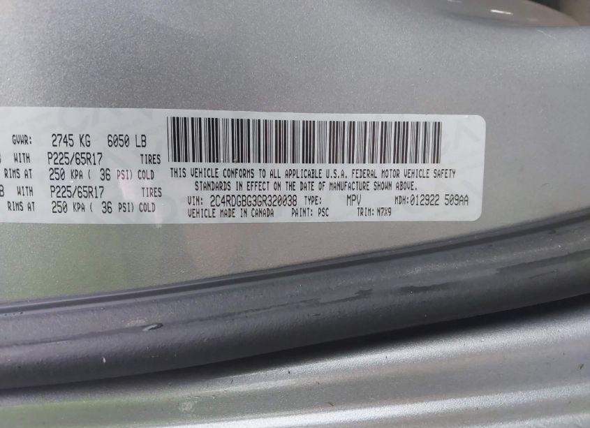 Photo 9 of 2016 Dodge Grand CARAVAN SE PLUS (VIN 2C4RDGBG3GR320038)