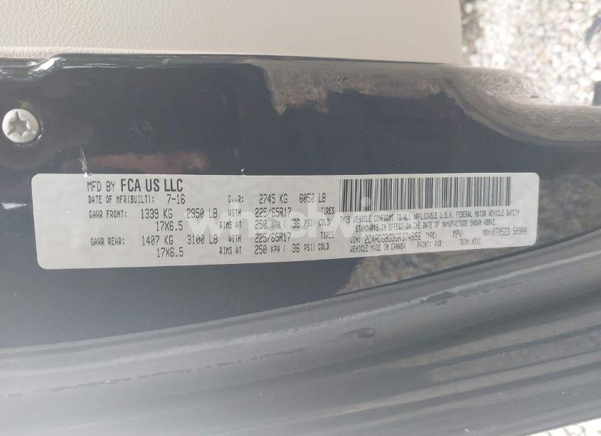 Photo 9 of 2016 Dodge Grand CARAVAN SE (VIN 2C4RDGBG3GR374696)