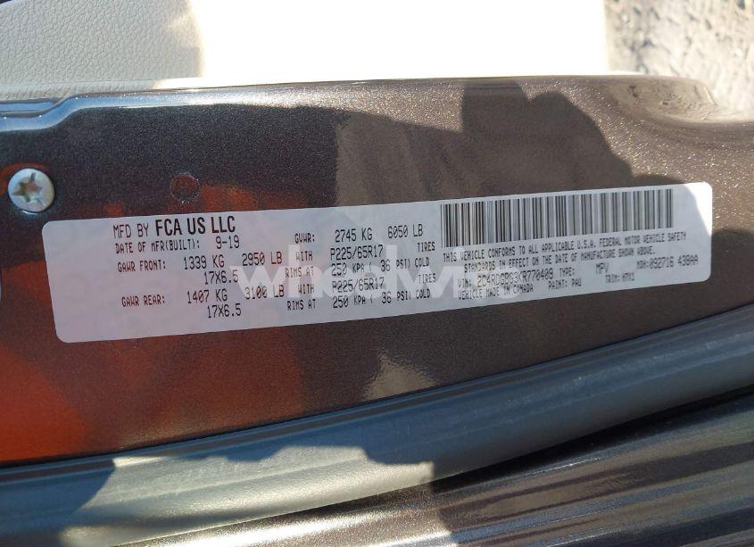 Photo 9 of 2019 Dodge Grand CARAVAN SE (VIN 2C4RDGBG3KR770409)