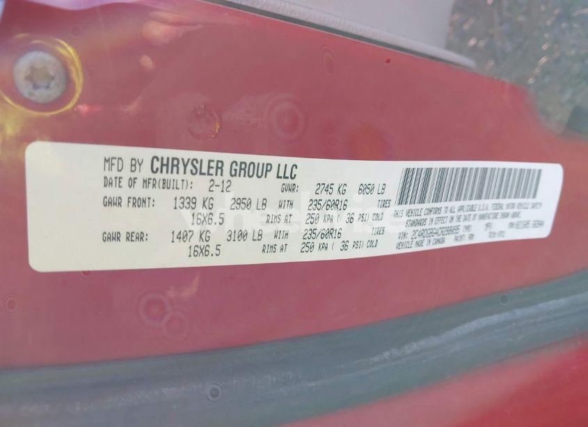 Photo 9 of 2012 Dodge Grand CARAVAN SE/AVP (VIN 2C4RDGBG4CR288095)