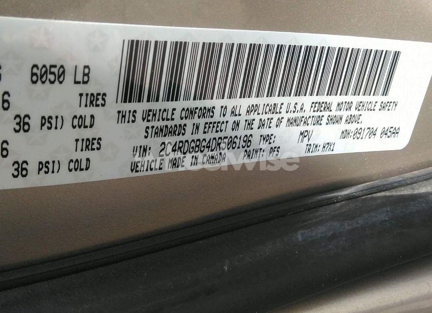 Photo 9 of 2013 Dodge Grand CARAVAN AMERICAN VALUE PKG (VIN 2C4RDGBG4DR506196)