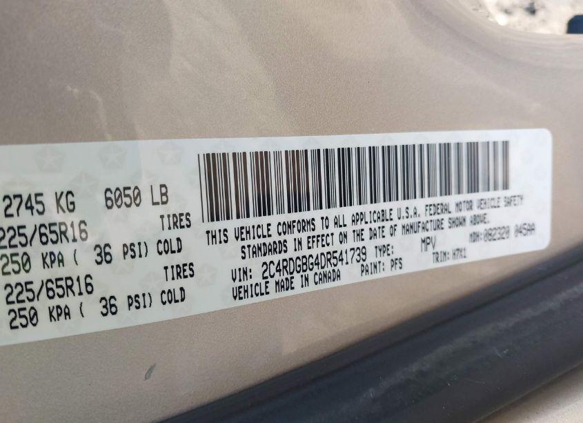 Photo 9 of 2013 Dodge Grand CARAVAN AMERICAN VALUE PKG (VIN 2C4RDGBG4DR541739)