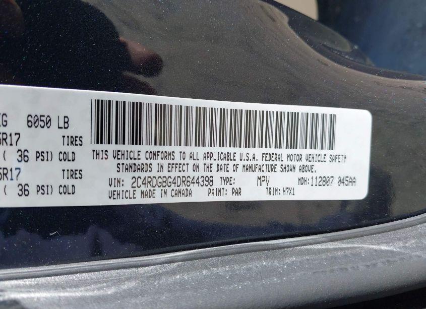 Photo 9 of 2013 Dodge Grand CARAVAN SE (VIN 2C4RDGBG4DR644398)