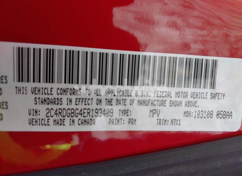 Photo 9 of 2014 Dodge Grand CARAVAN AMERICAN VALUE PKG (VIN 2C4RDGBG4ER193409)